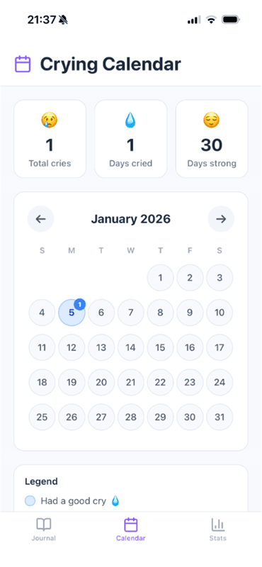 Crying Calendar