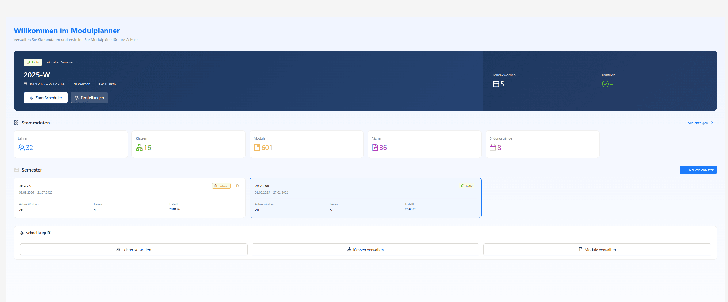 Semester-Dashboard